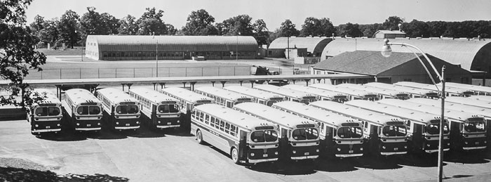 fleet of buses that transported Argonne employees